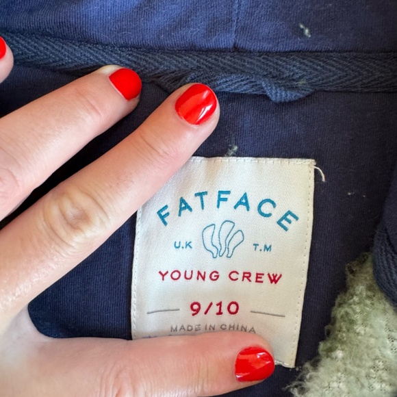 Fat Face Boys Camp Fleece Jacket size 9/10 - Picture 2 of 3